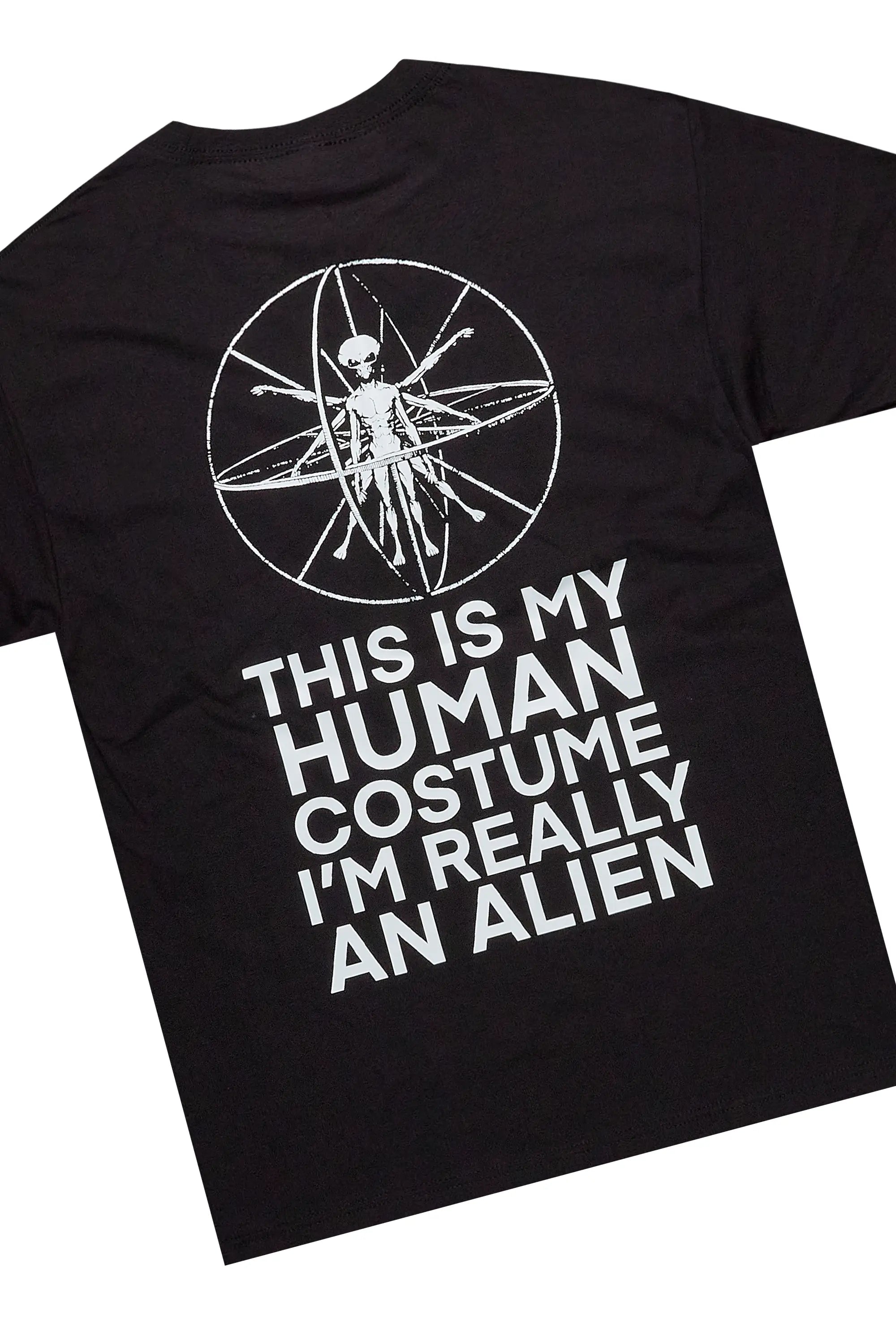 Yarden Black T-Shirt Stacked Flare Track Set