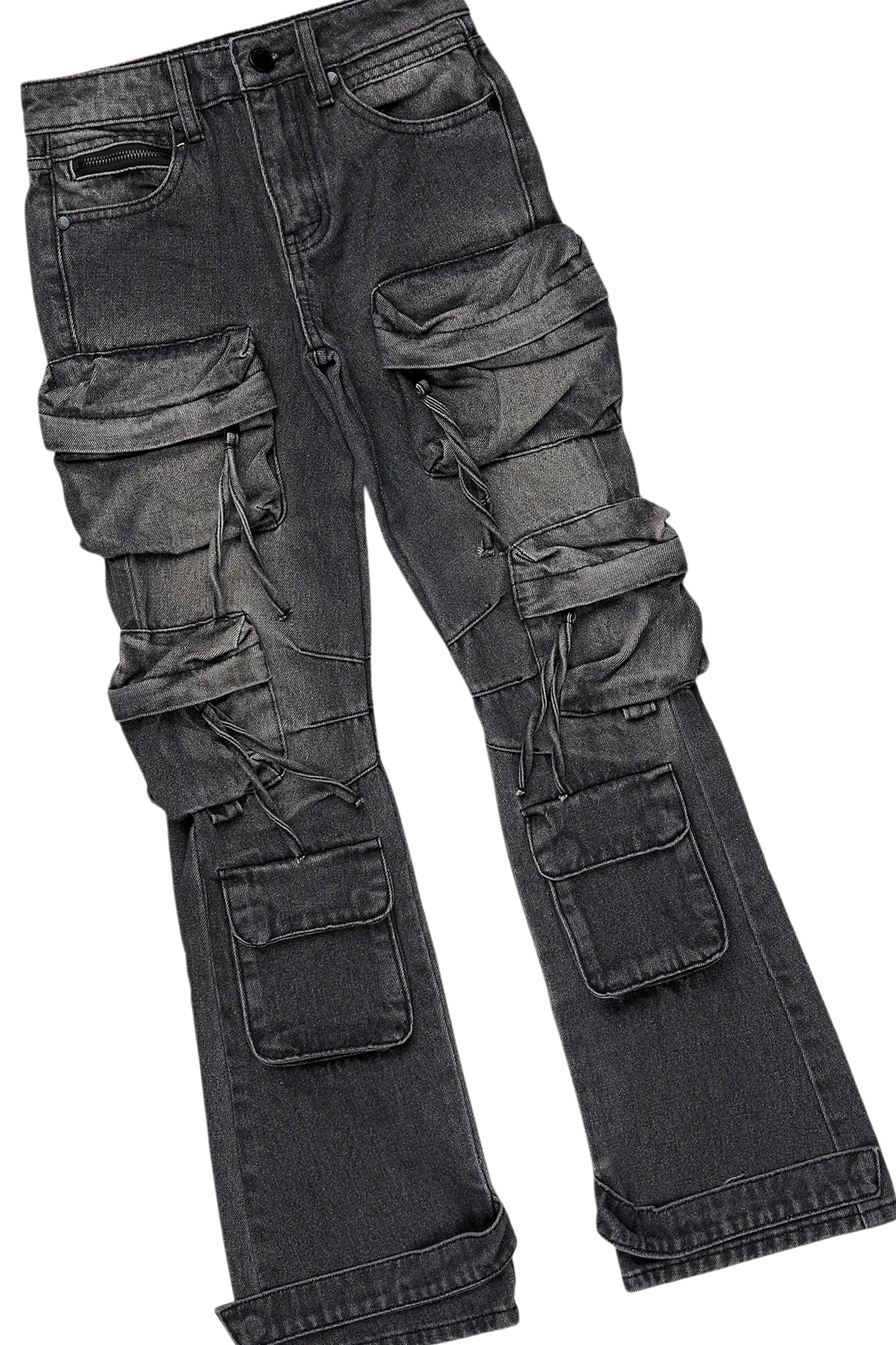 Boys White Lambo T-Shirt/Baggy Fit Jean Set