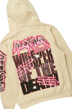 Obern Beige/Black Graphic Hoodie/Stacked Flare Pant Track Set