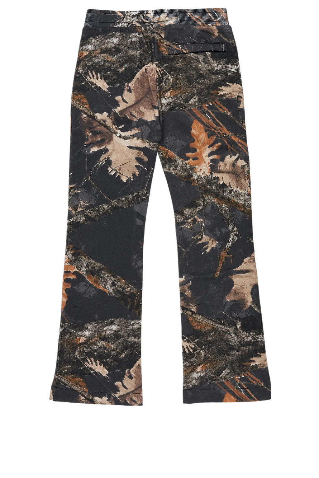 Boys Bansi Black Tree Camo Stacked Trackpant