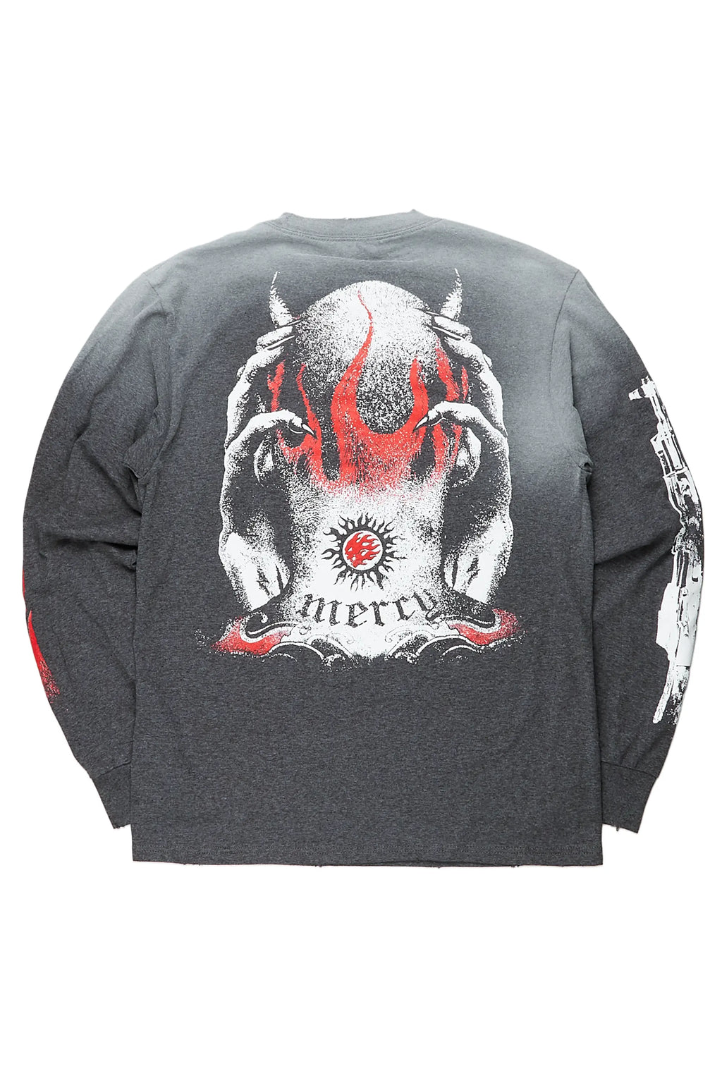 Mercy Charcoal Long Sleeve Graphic T-Shirt