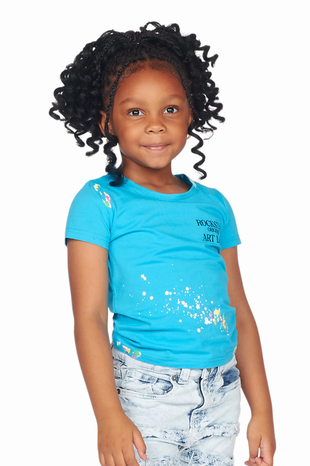 Girls Palmira Turquoise Graphic T-Shirt