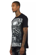 Eden Black Oversized Graphic T-Shirt