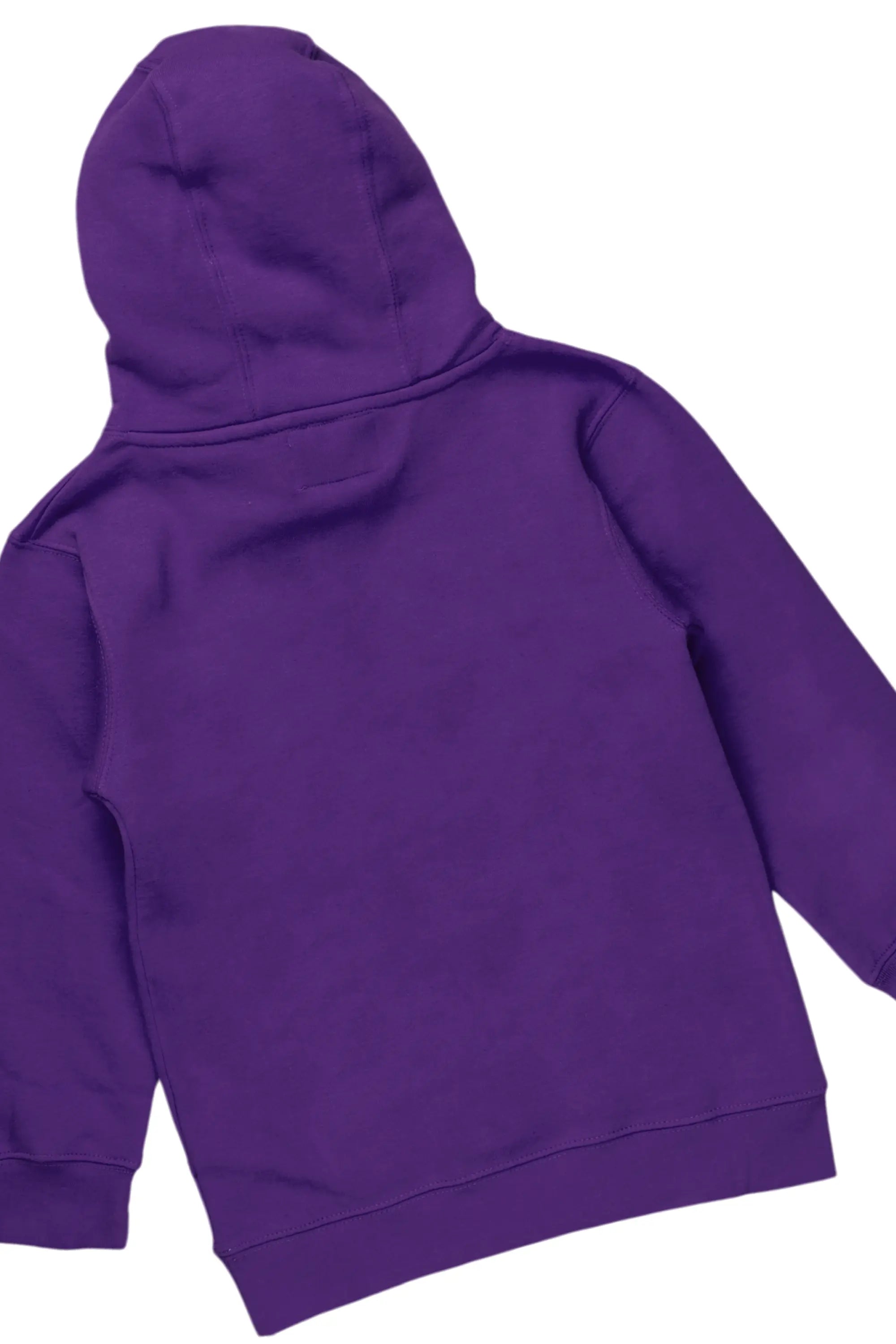 Girls Maeve Purple Hoodie/Stacked Flare Jean Set