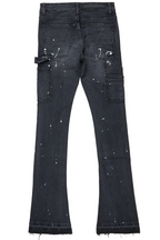 Thorton Black Stacked Flare Jean