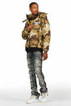 Bevis Digital Desert Camo Puffer Jacket
