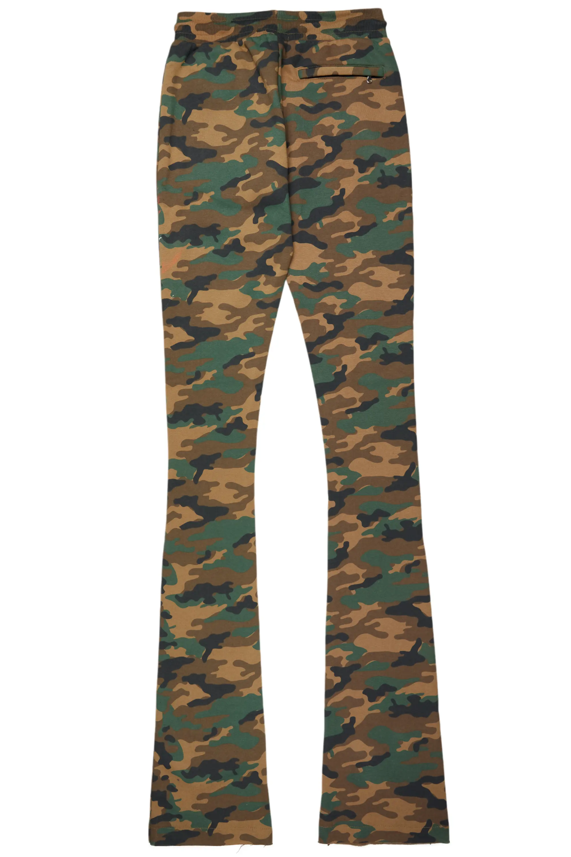 Adwin Painter Faded Camo Super Stacked Flare Pants