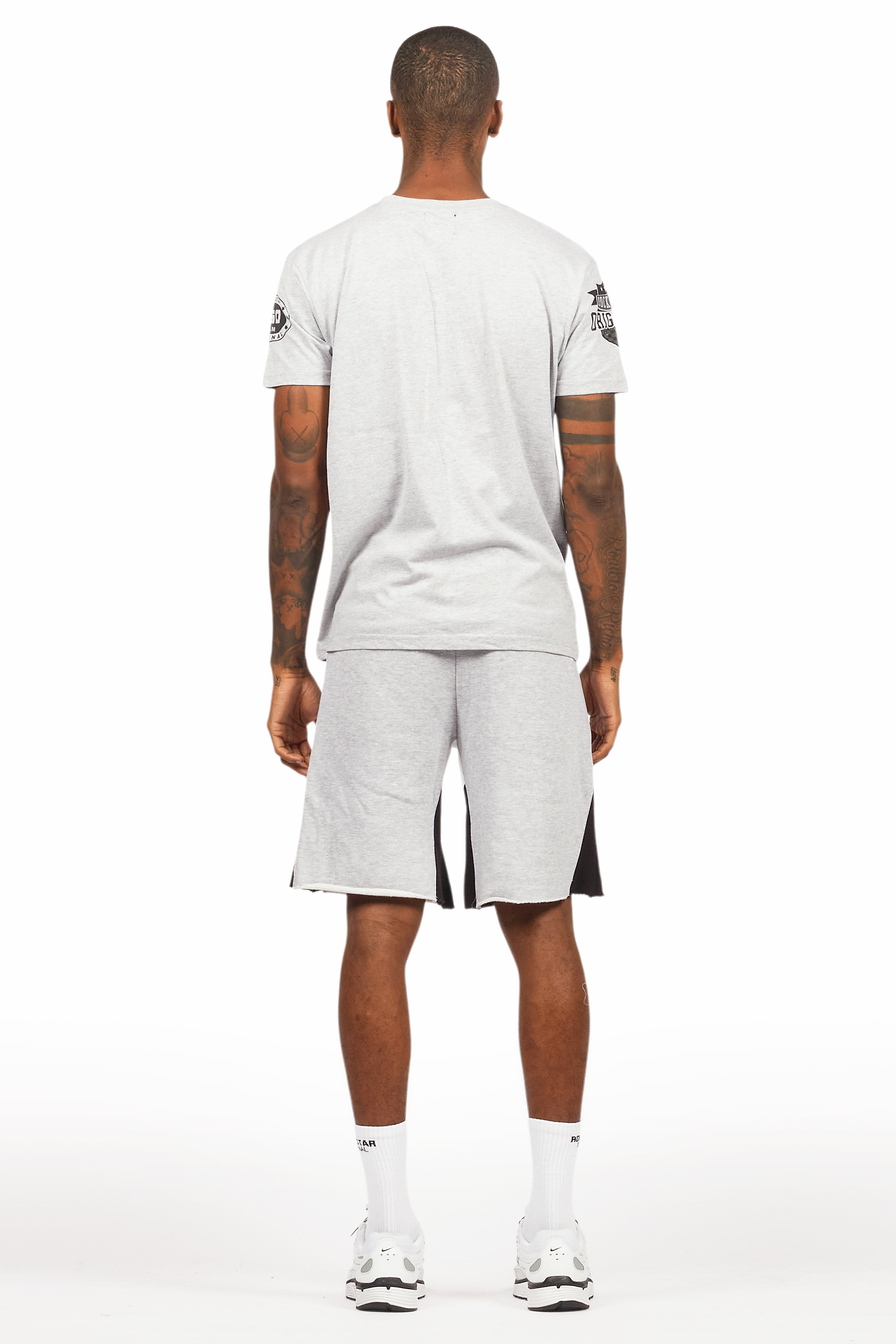 Amos Heather Grey T-Shirt/Short Set