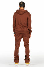 Briggs Brown Hoodie/Stacked Flare Track Set