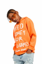 Boys M4 Video Games Orange/White Graphic Hoodie
