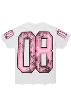 Fields White/Pink Oversized Graphic T-Shirt