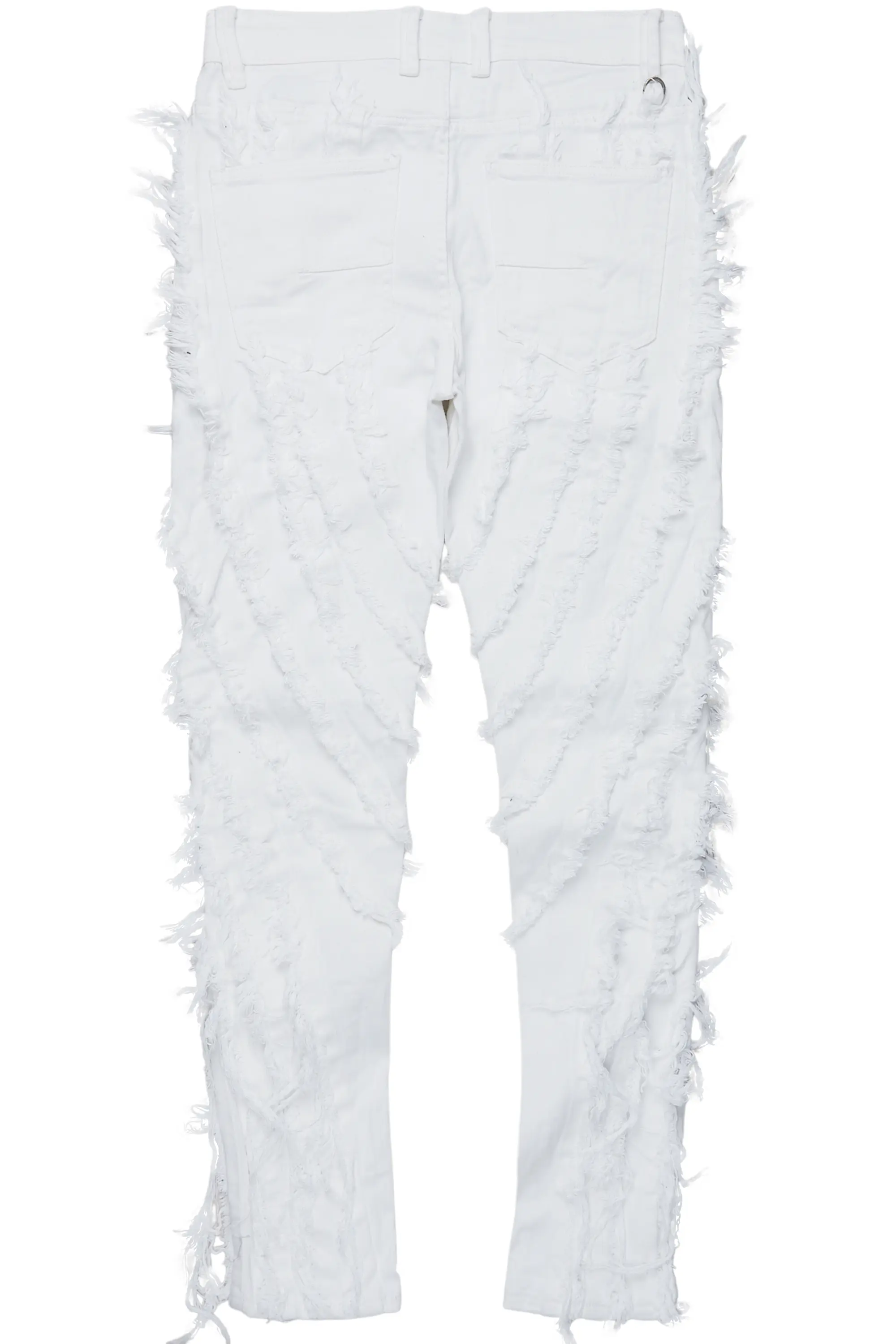 Achilles White Raw Edge Skinny Fit Jean