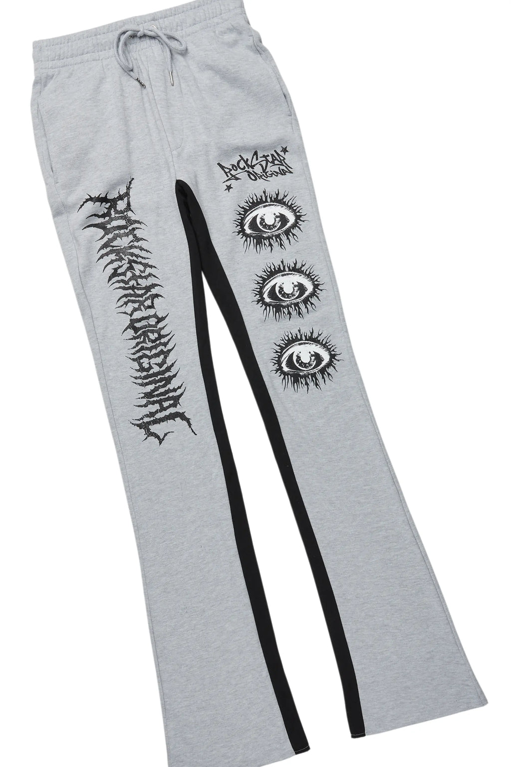 All Seeing Eyes White/Grey Long Sleeve T-Shirt/Baggy Pant Set
