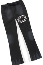 Girls Danika Black Fleece Stacked Track Set