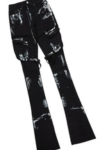 Marteona Black Hoodie/Super Stacked Jean Set