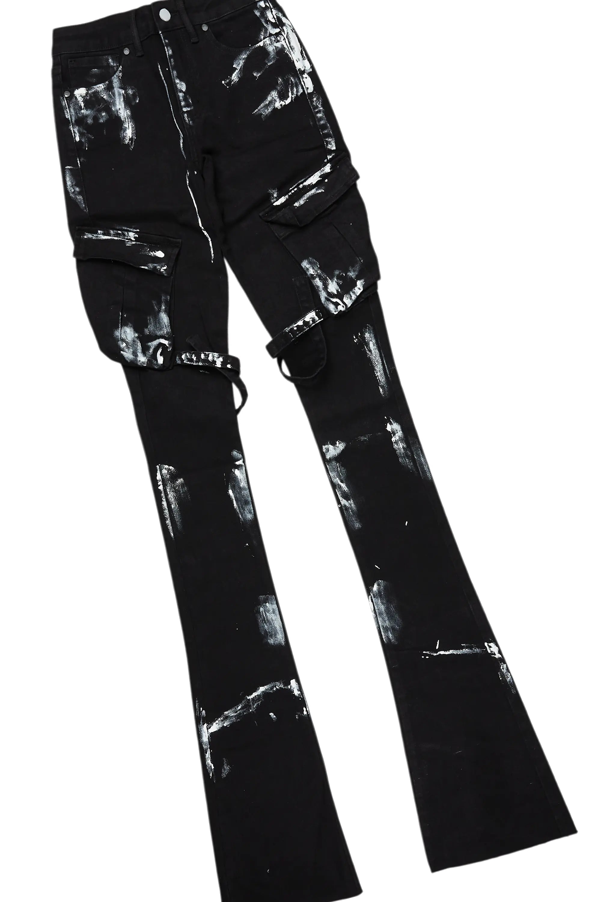 Marteona Black Hoodie/Super Stacked Jean Set