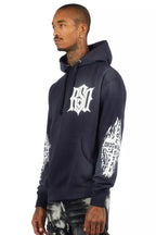 Lyrex Navy/White Graphic Hoodie