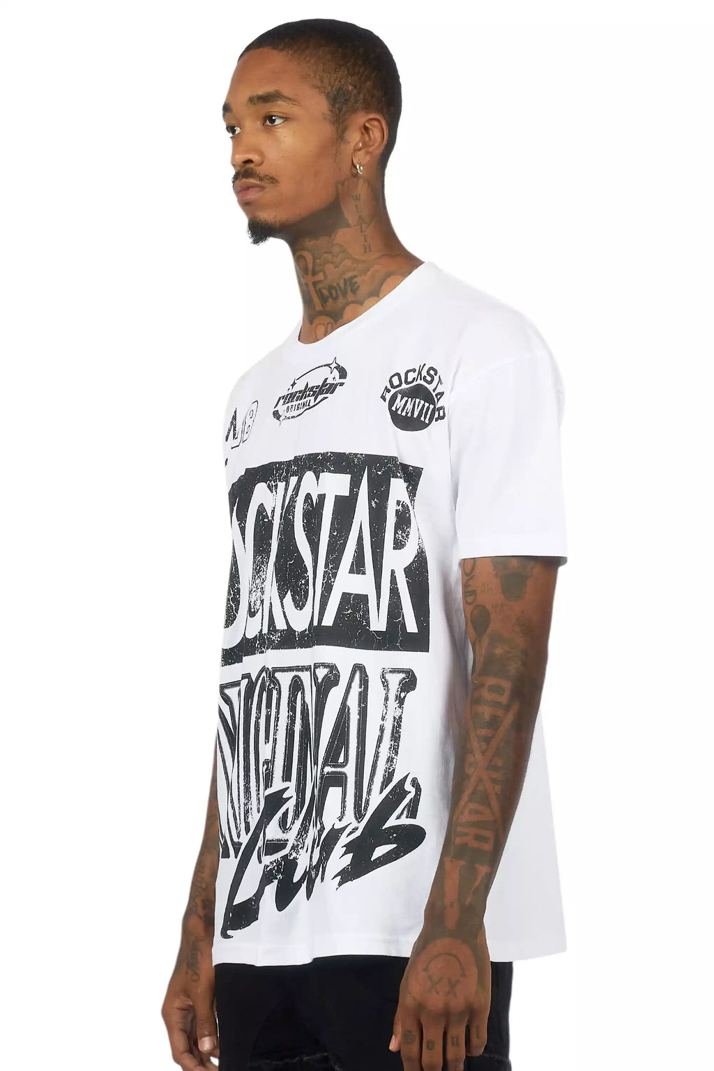 Rylok White/Black Oversized Graphic T-Shirt