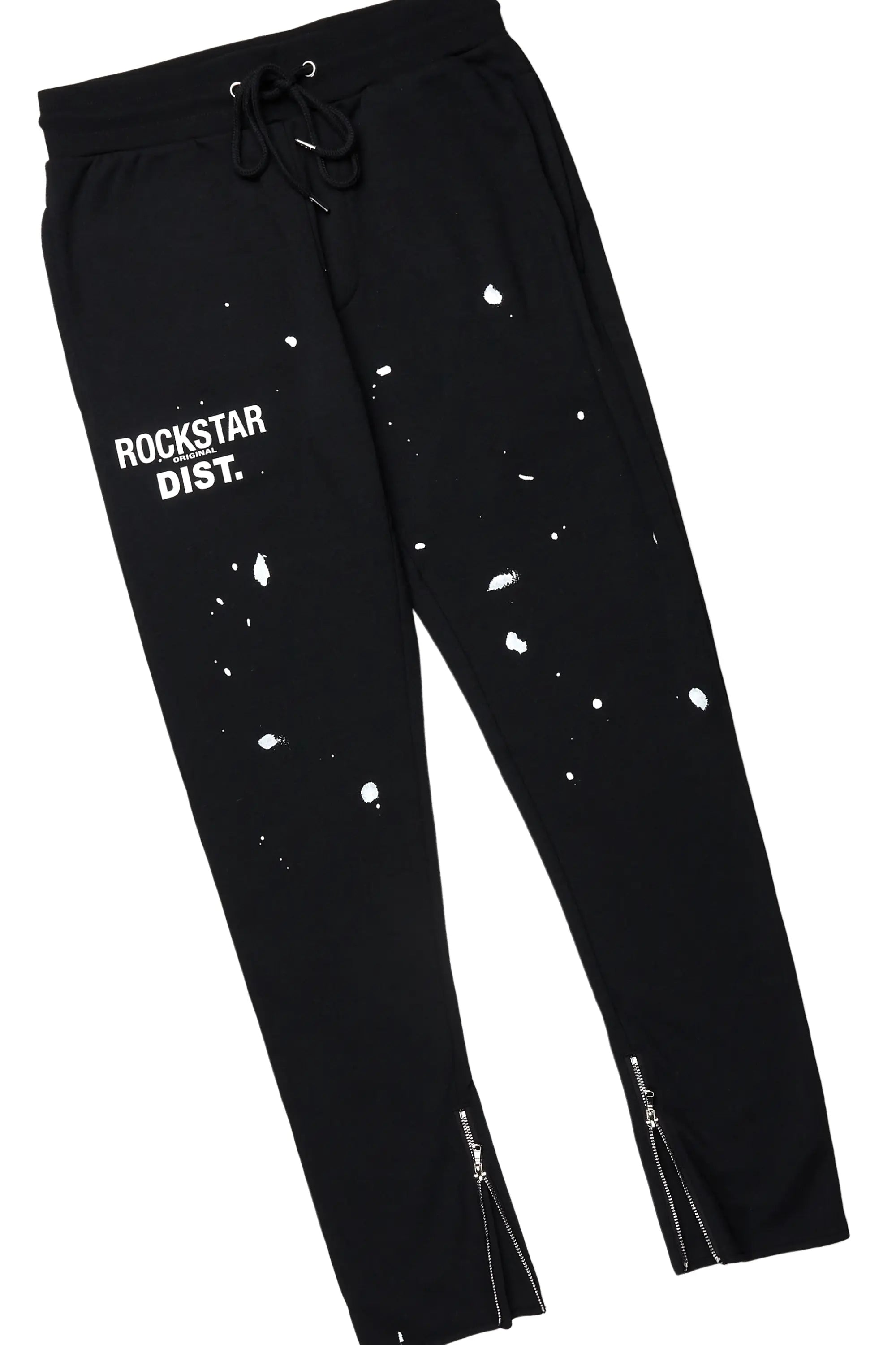 Raffer Black Slim Fit Track Set