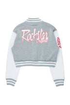 Tashara Heather Grey Varsity Jacket
