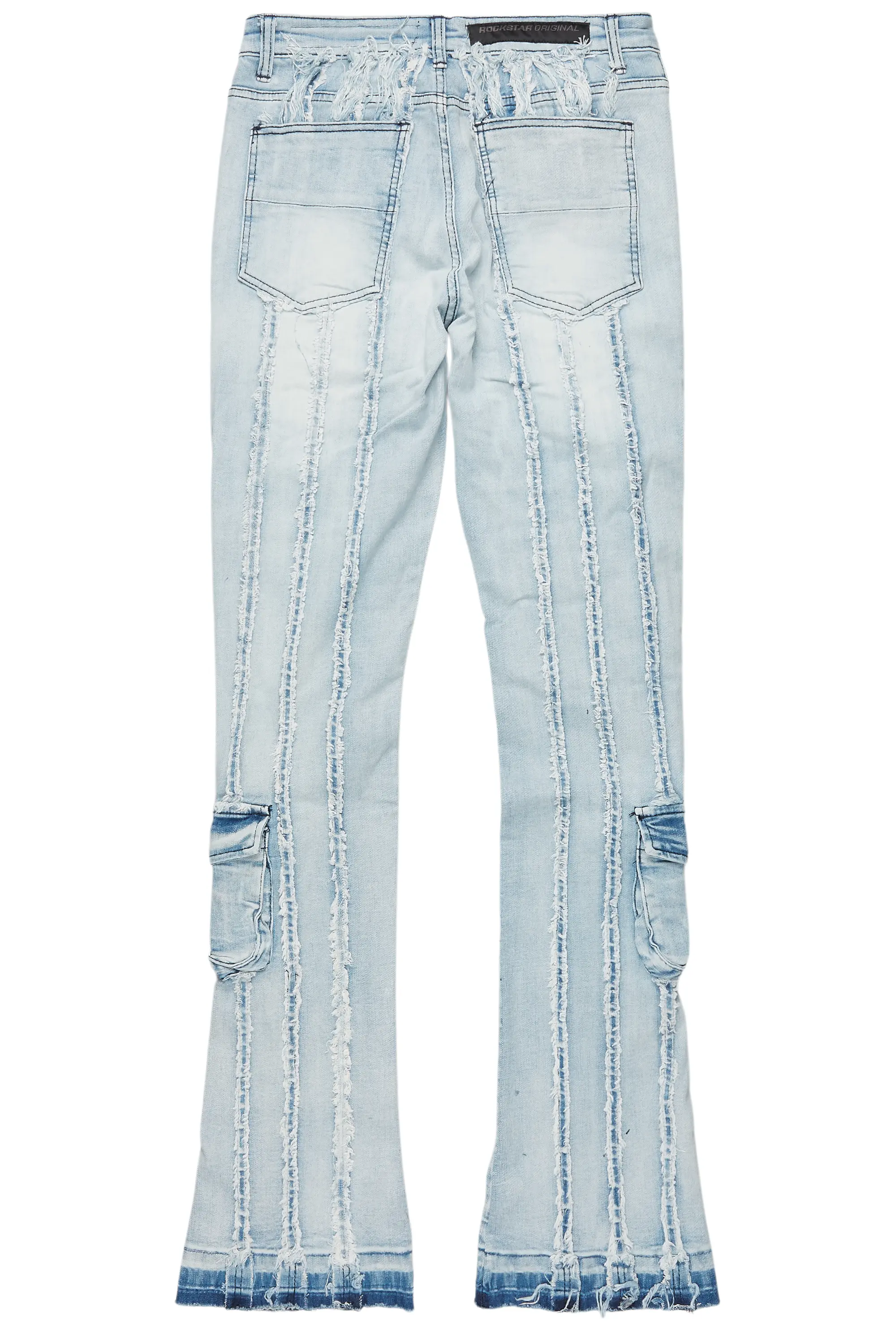 Frey Light Blue Stacked Flare Jean