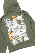 Boys Beau Camo/Vintage Green Hoodie/Stacked Flare Jean Set