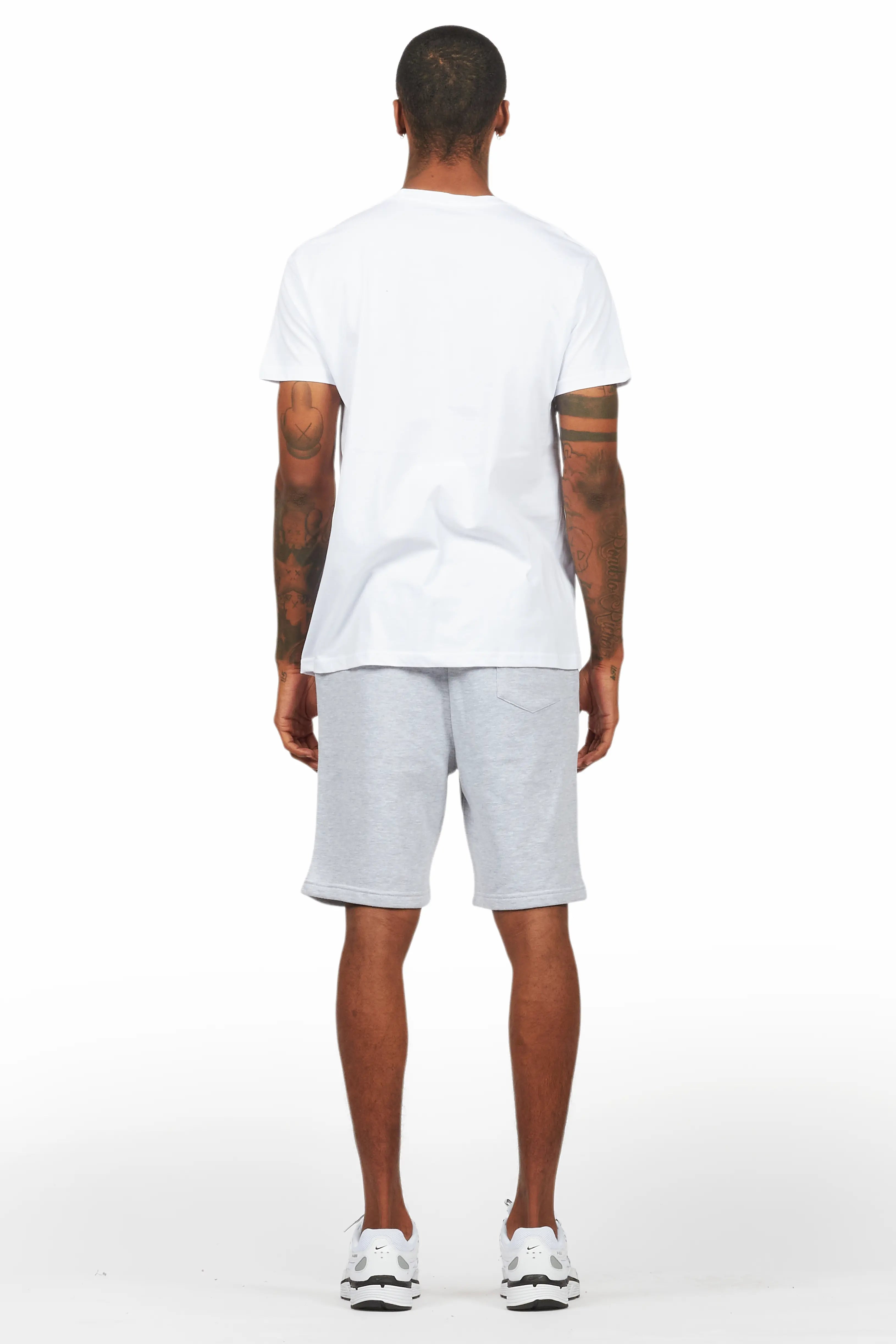 Colorful Race White/Grey T-Shirt Short Set