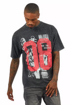 Grill Black/Red Graphic Rhinestone T-Shirt