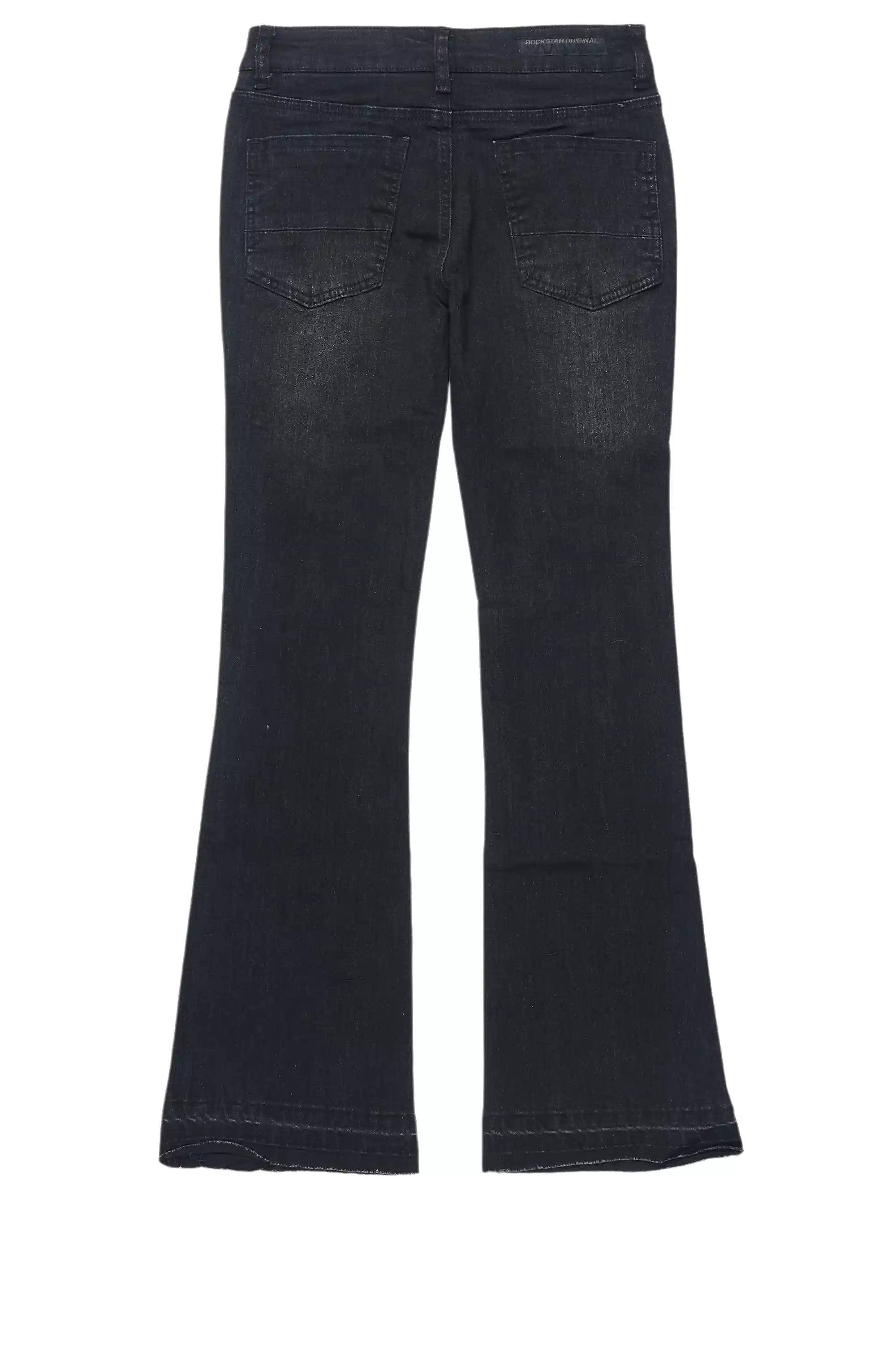 Boys Stellan Black Stacked Flare Jean