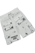 Raffer Heather Grey/Black T-Shirt Cargo Shorts Set