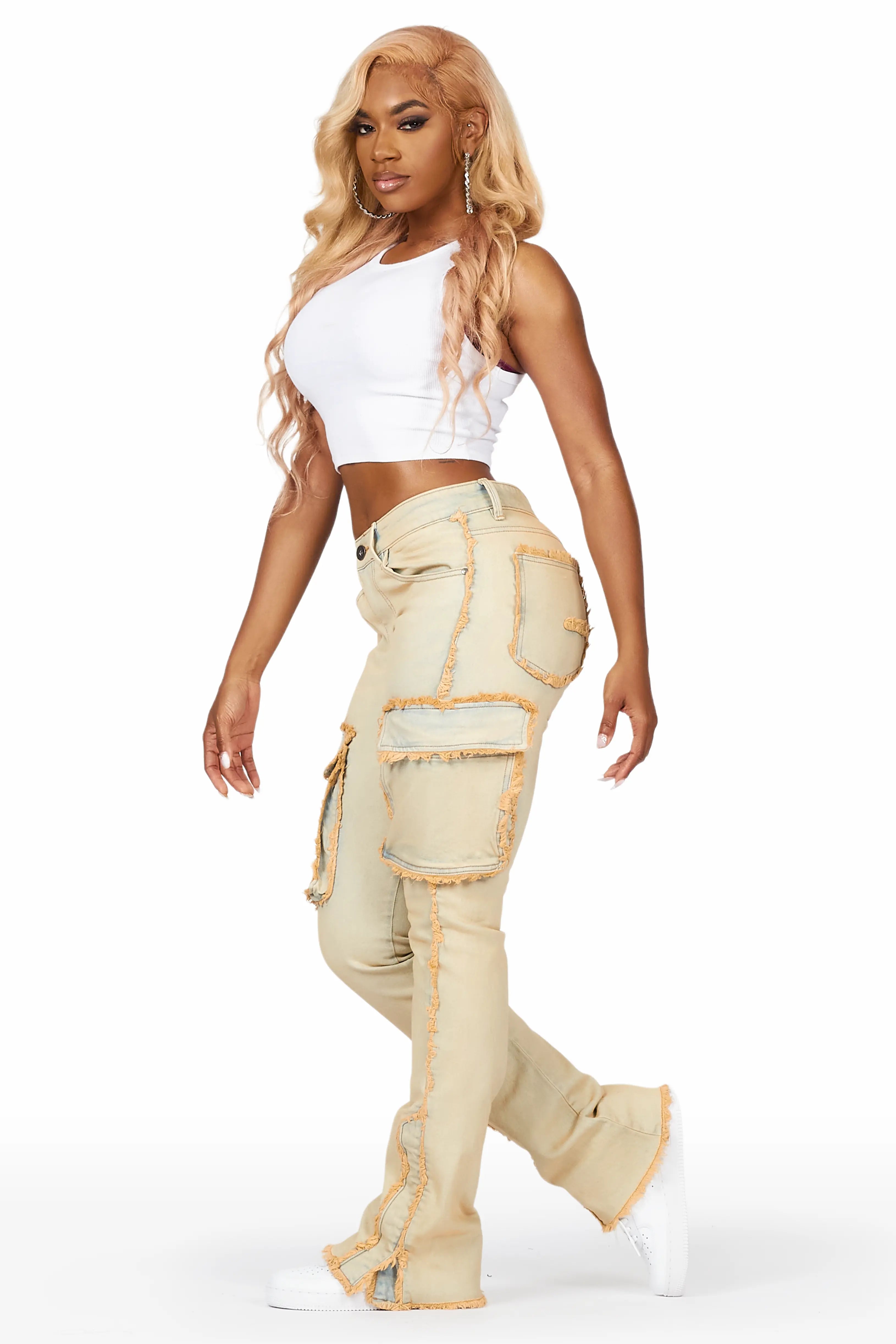 Camara Acid Wash Stacked Flare Jean