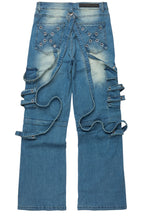 Nealon Blue Wash Baggy Cargo Fit Jean