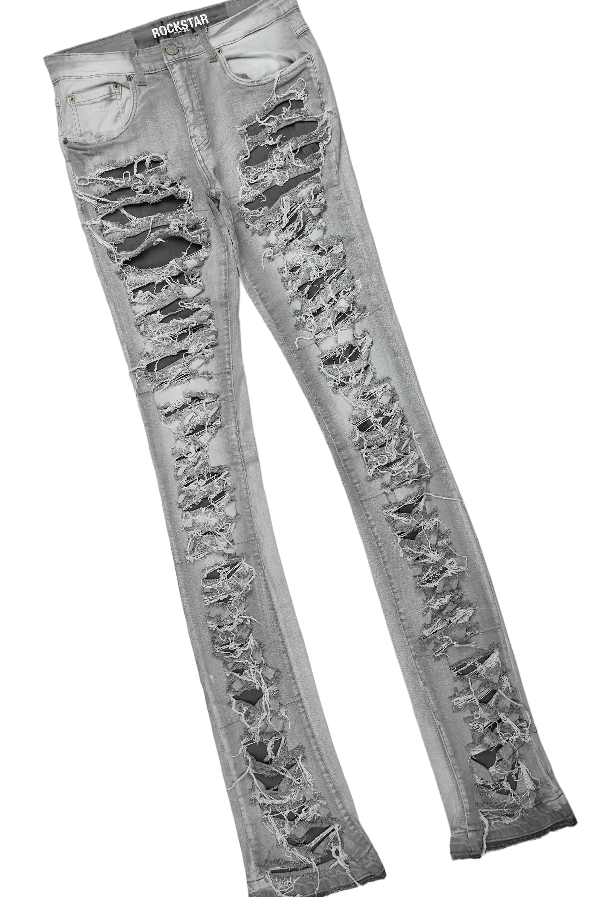 Frago White/Grey T-Shirt Stacked Flare Jean Bundle