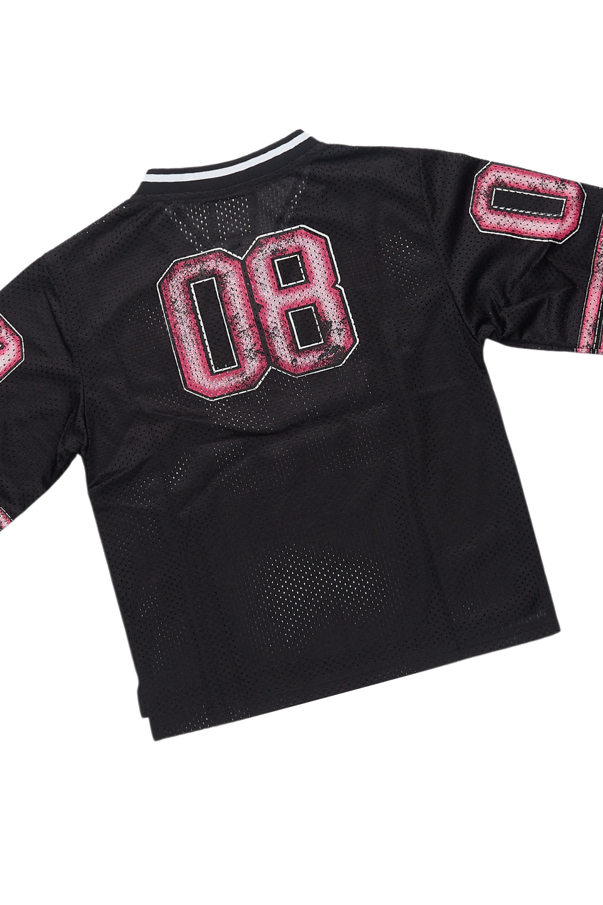 Girls Azella Black Jersey Stacked Set
