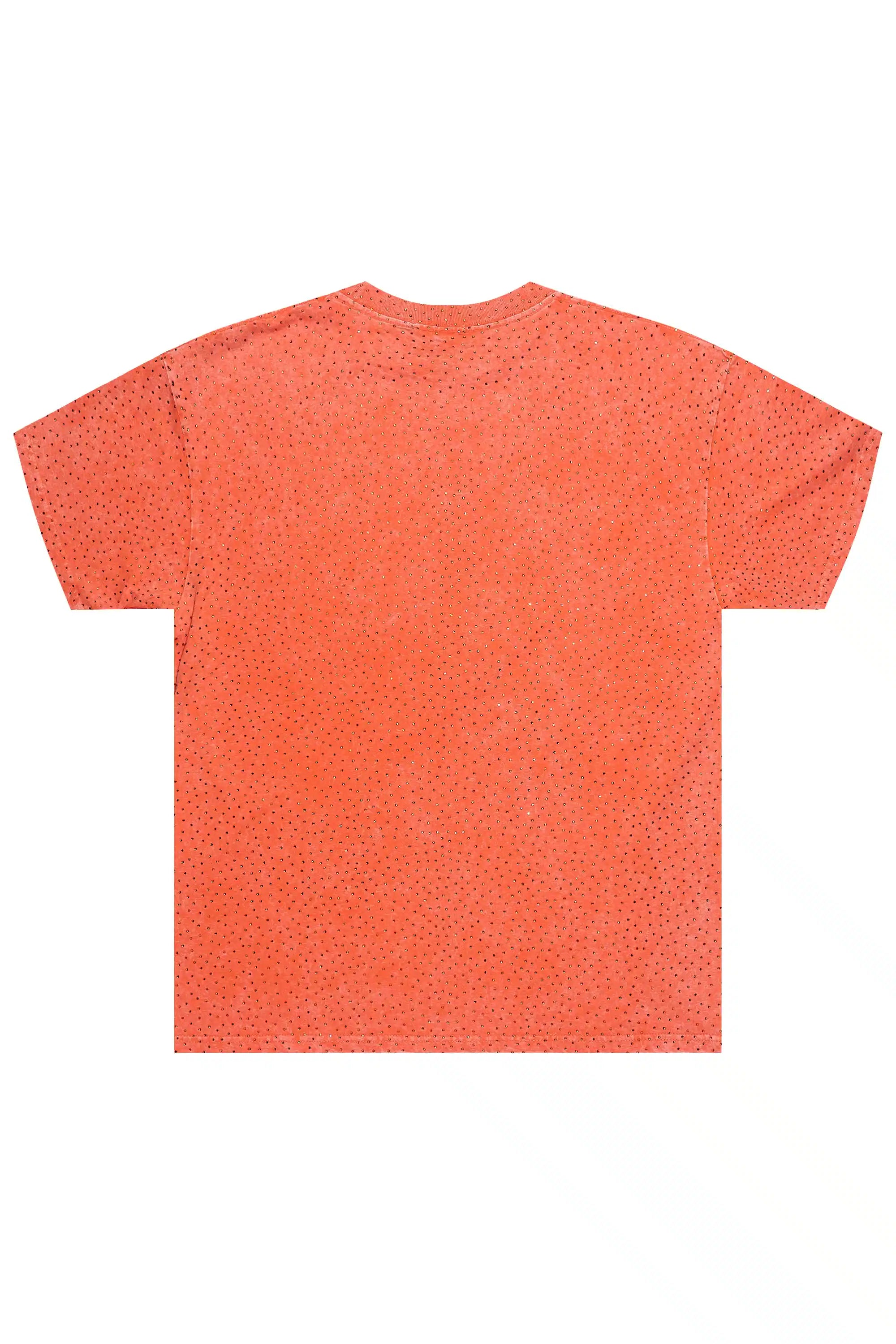 Fana Orange Rhinestone T-Shirt