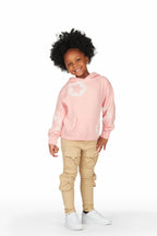 Girls Abby Pink Hoodie/Cargo Jean Set