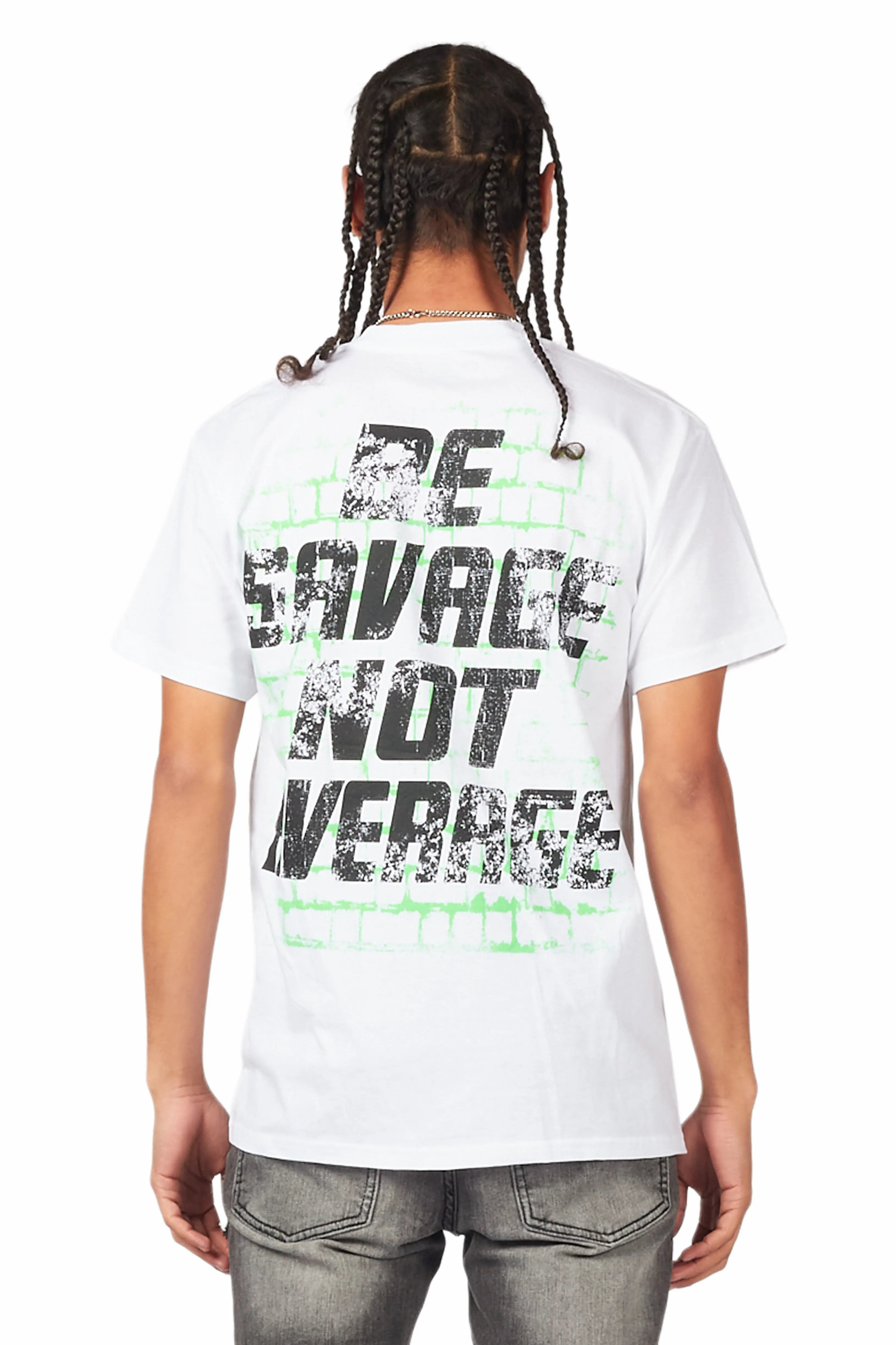 Machine Gun White Graphic T-Shirt