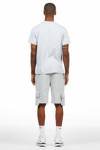 Jash Heather Grey/White Short Set