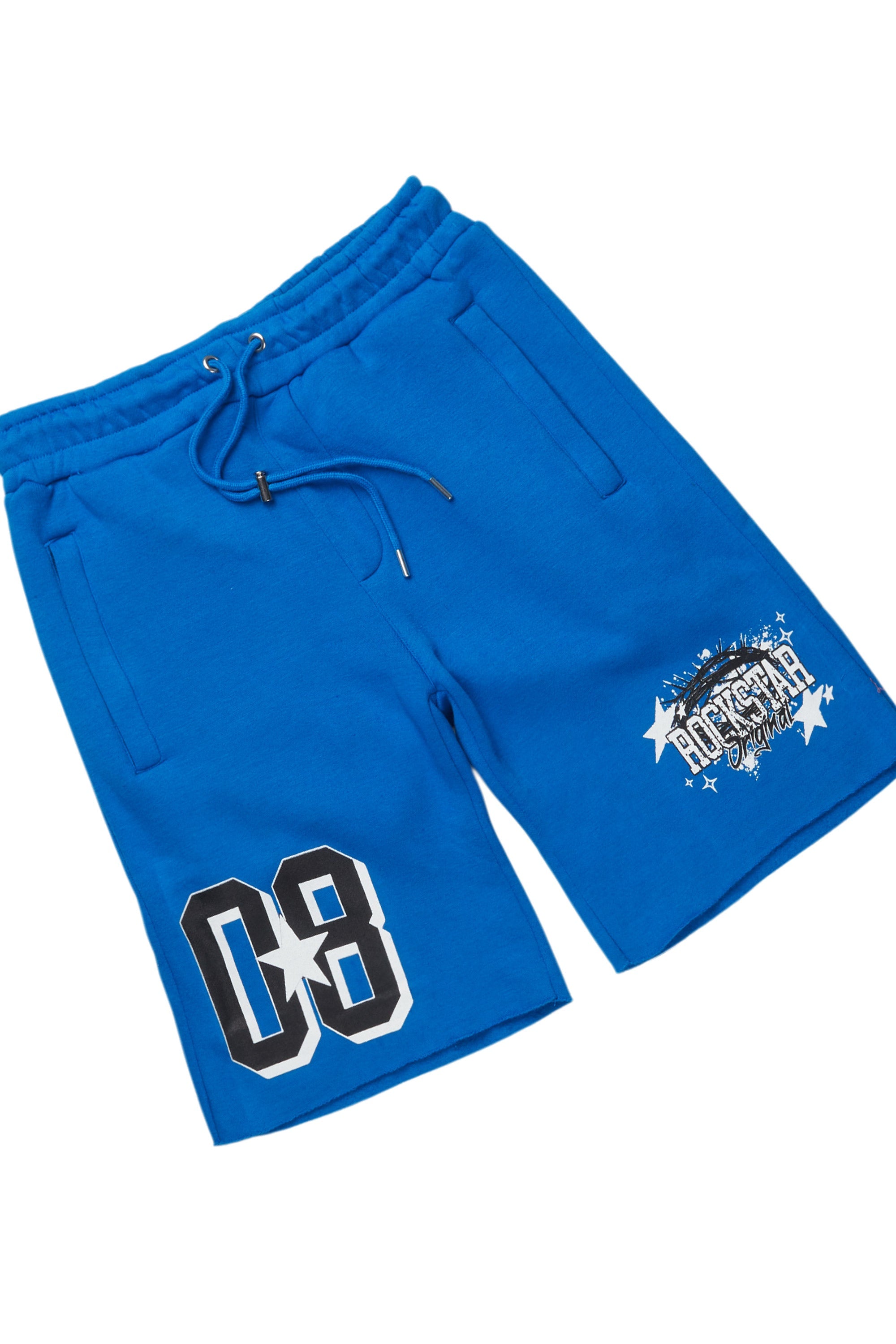 Allstar Royal/Black T-Shirt/Raw Edge Short Set