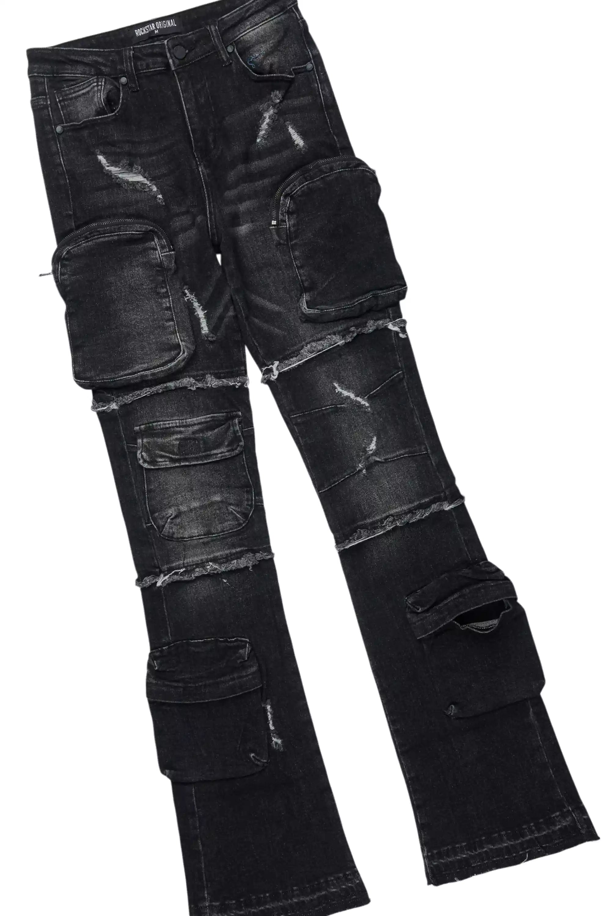 Keria Black Tee & Toniesha Dark Grey Jean Set