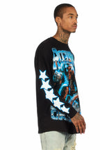 Marxe Black/Multi Oversized Long Sleeve Graphic T-Shirt