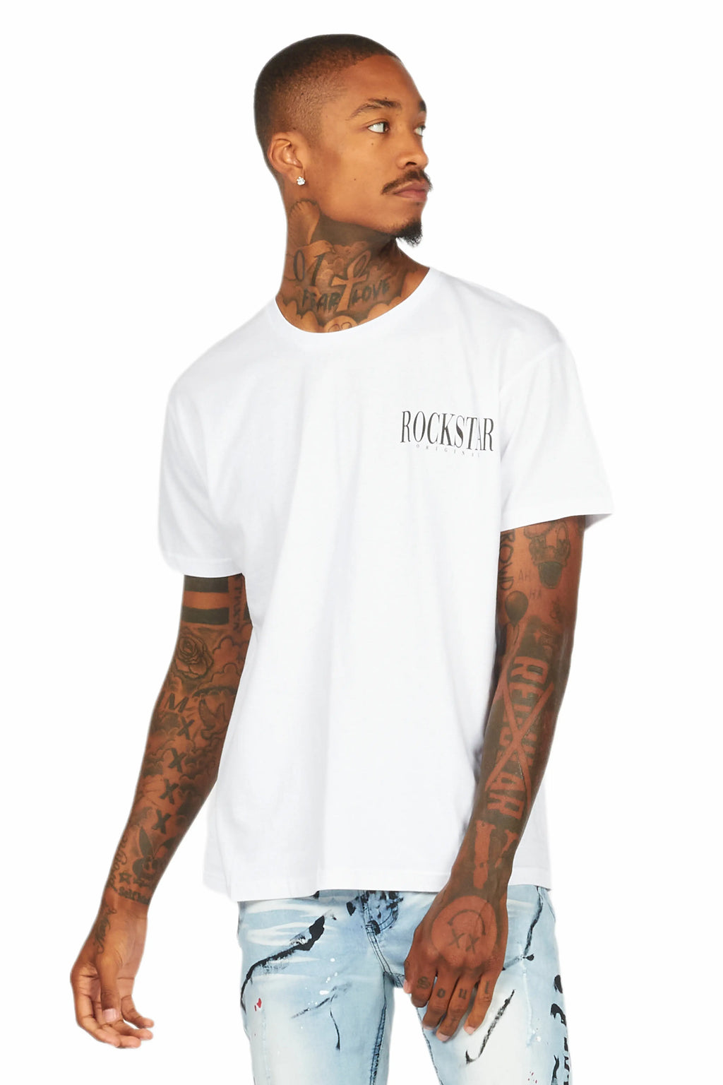 Dayte Nite White Graphic T-Shirt