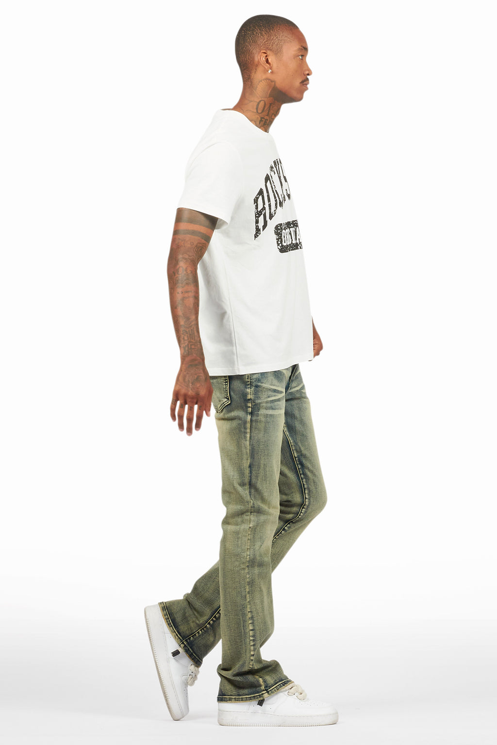 Drick Vintage Blue Regular Fit Flare Jean