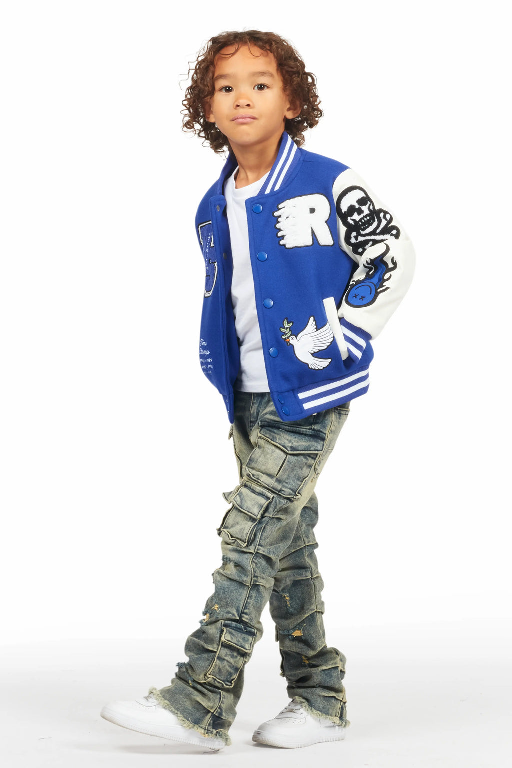 Boys Gentry Tint Blue Stacked Flare Jean