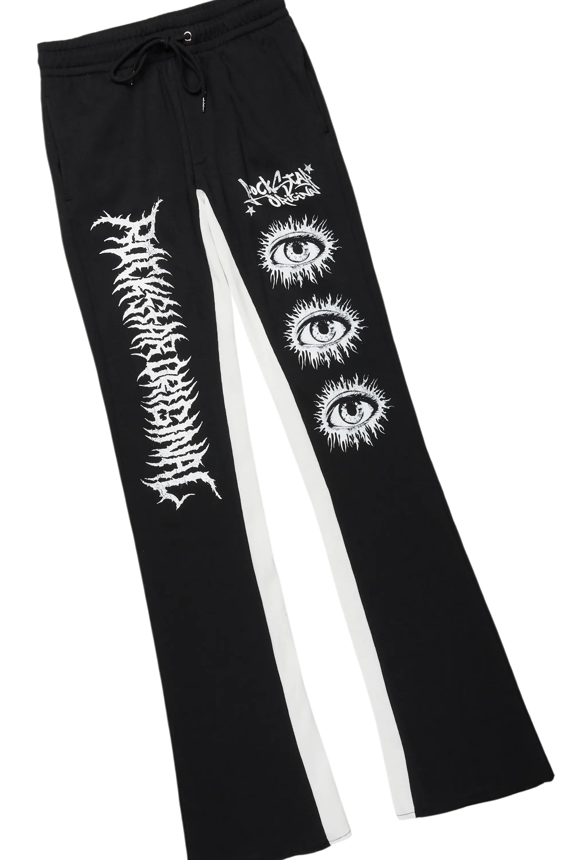 All Seeing Eyes Black/White Long Sleeve T-Shirt/Baggy Pant Set