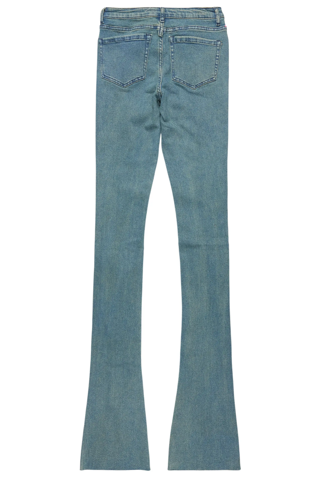 Terrika Tinted Dark Wash Painted Super Stacked Jean