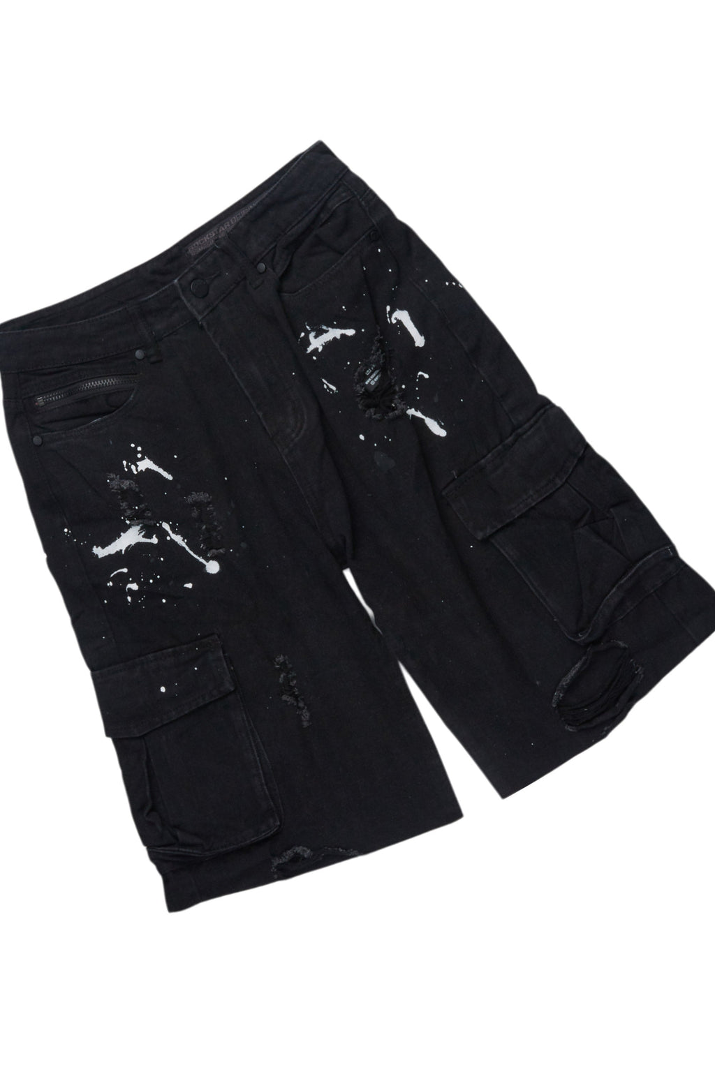 Bubble Black/White T-Shirt/Denim Short Set