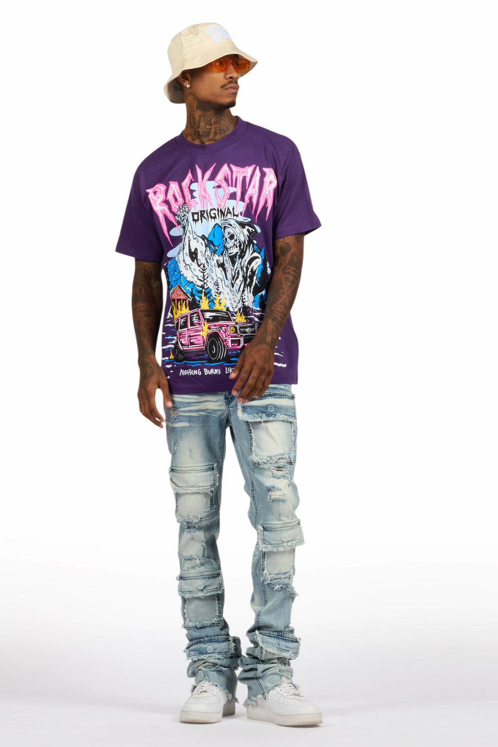 Kip Purple Oversized Graphic T-Shirt