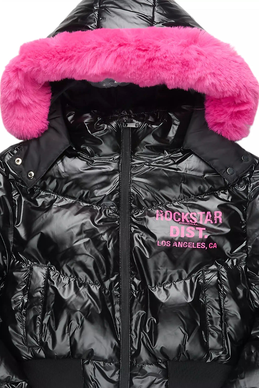 Moncia Black/Pink Puffer Jacket