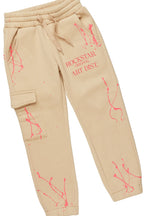 Girls Bass Light Mocha Zip Up Hoodie Pant Set